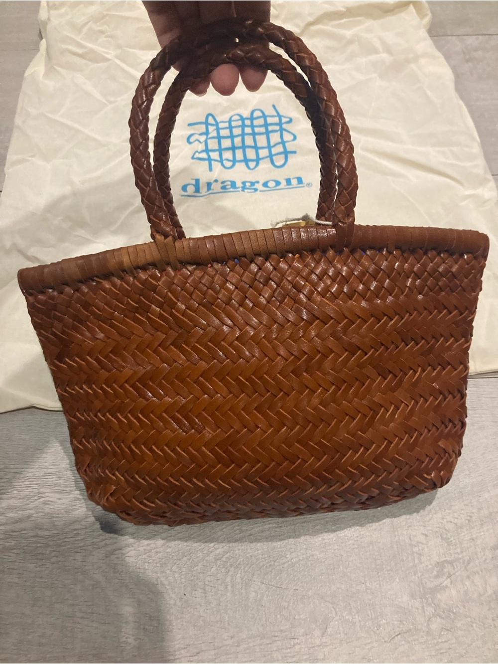 Dragon Diffusion Mini Flat Gora Leather Shoulder Bag - Picture 6 of 11